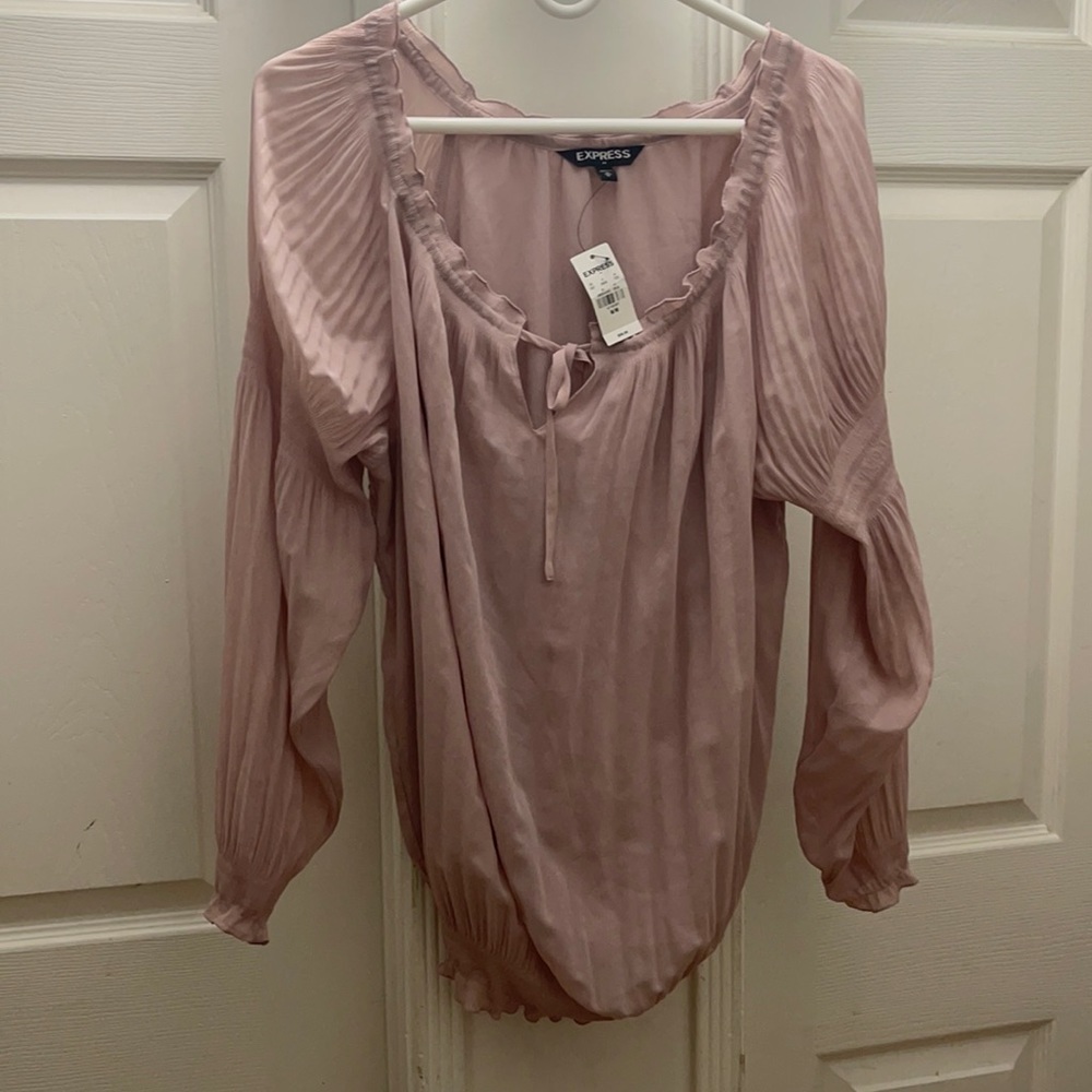 Express Blush Pink Blouse Sz M NWT